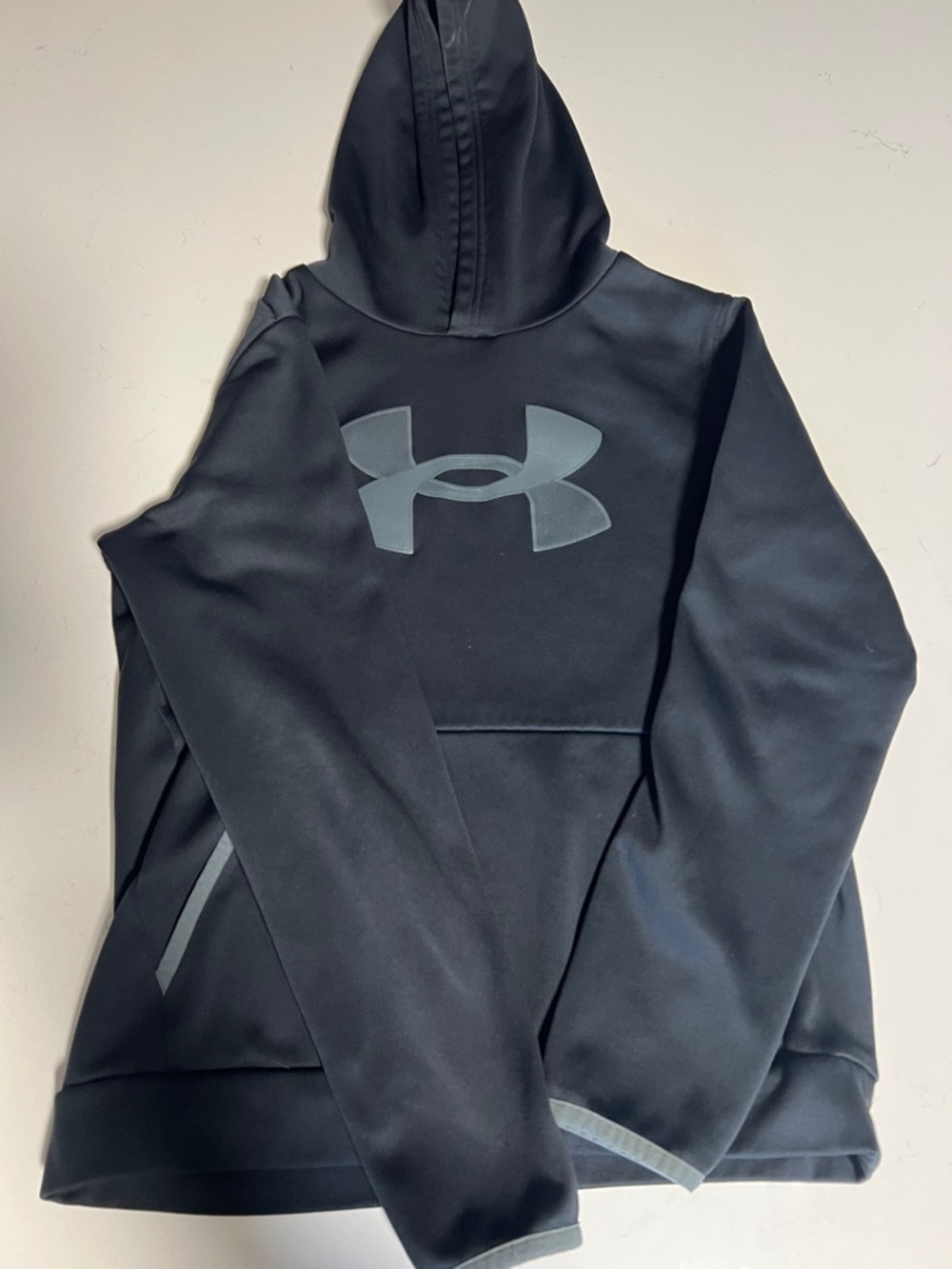 Under Armour Black Hoodie with Gray Logo Accent